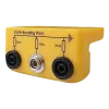 ESD earthing bar for one push-button plug (10mm) and two banana plugs