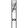 Zone signage stele type 