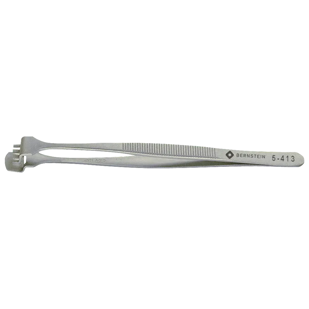Wafer tweezers 130mm shape 4 DWF with teeth
