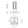 Orion TL 474F0/HR50PO-Small Poles - Bollard Total Light 4 Ways H. 260