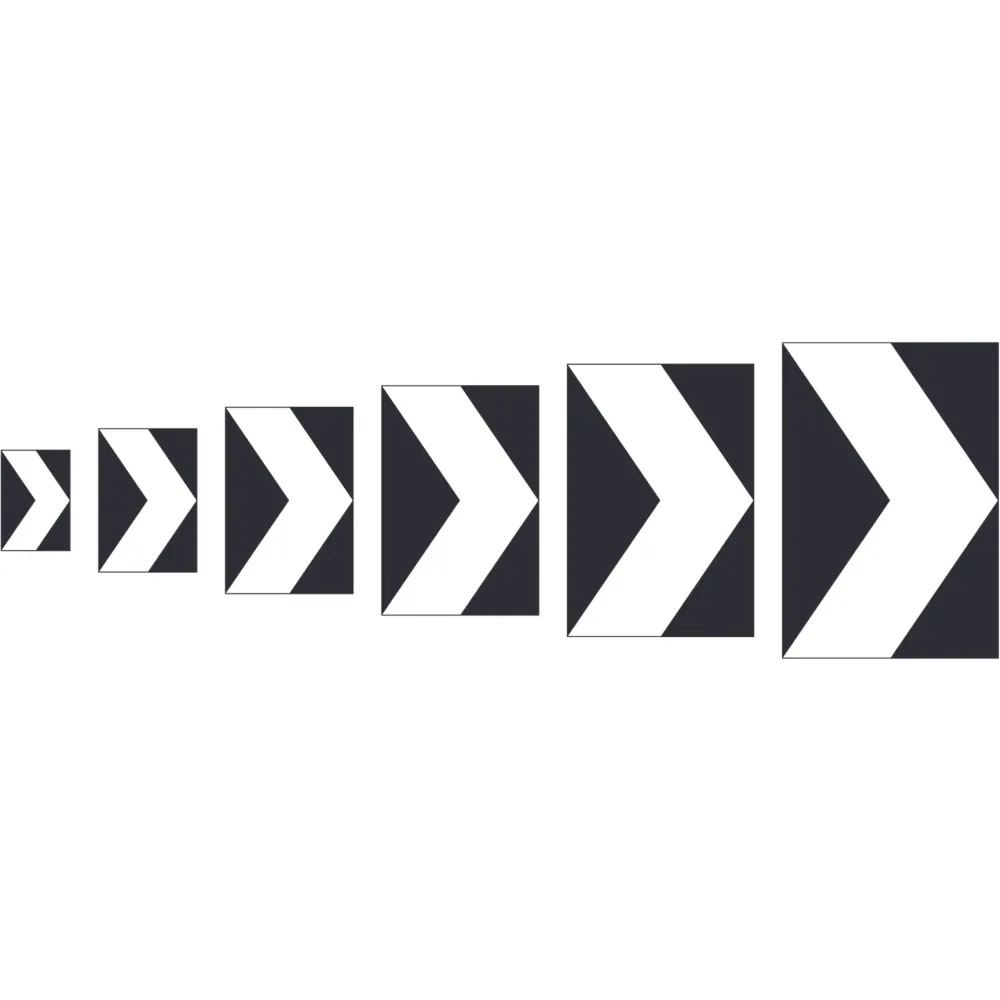 Stepped directional arrow