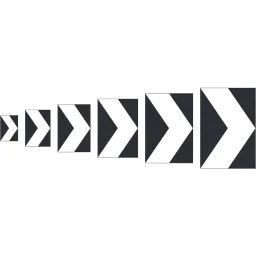 Stepped directional arrow