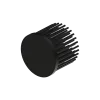LED pin fin heat sink, ø50mm, H 40mm, Base 5mm, Black anodized