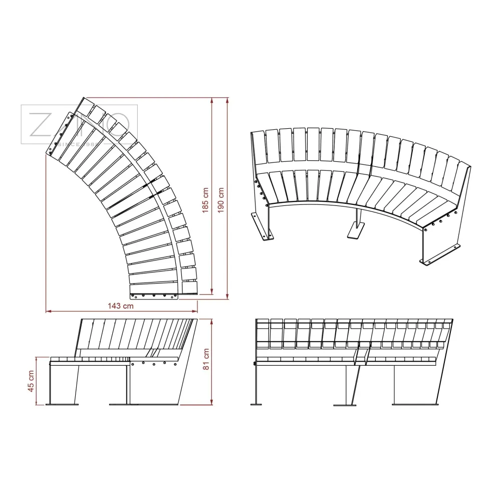 Domino 60 bench