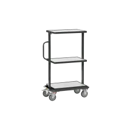 ESD side trolley, 200 kg, with 3 wooden shelves
