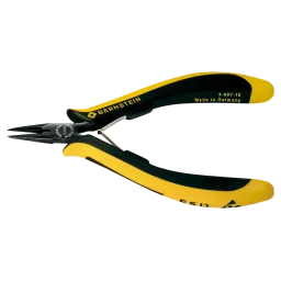 ESD needle nose pliers EUROline dissipative 140 mm smooth gripping surfaces