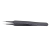 ESD SMD tweezers ULTRA FINE 110mm shape 4 stainless steel, very sharp, dissipative