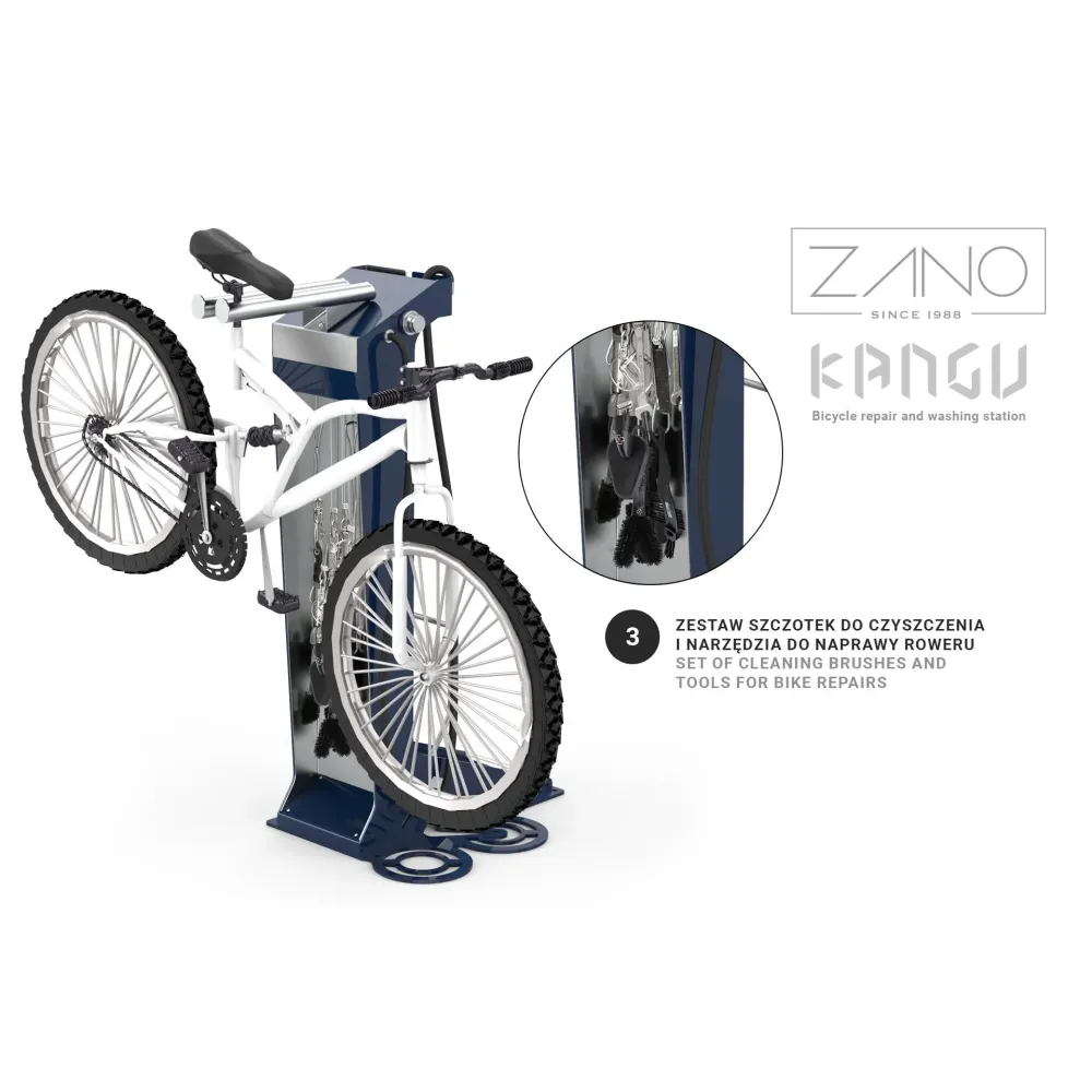 Kangu bicycle wash and repair station