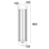 Orion D 560F2/WD35VS-Small Poles - Bollard DALI 4 Ways H. 960