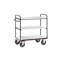 ESD shelf trolley, up to 600 kg, with 3 shelves, 850 x 500 mm