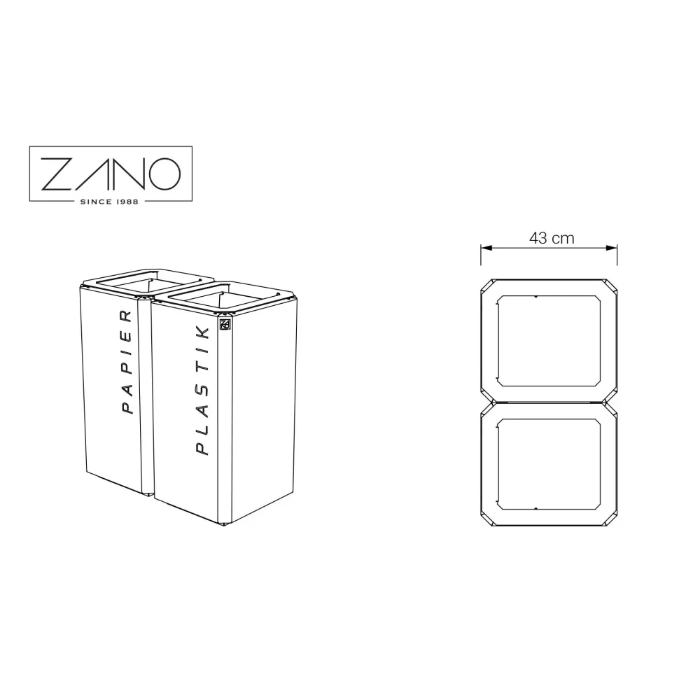 Stilo Recycling Bin