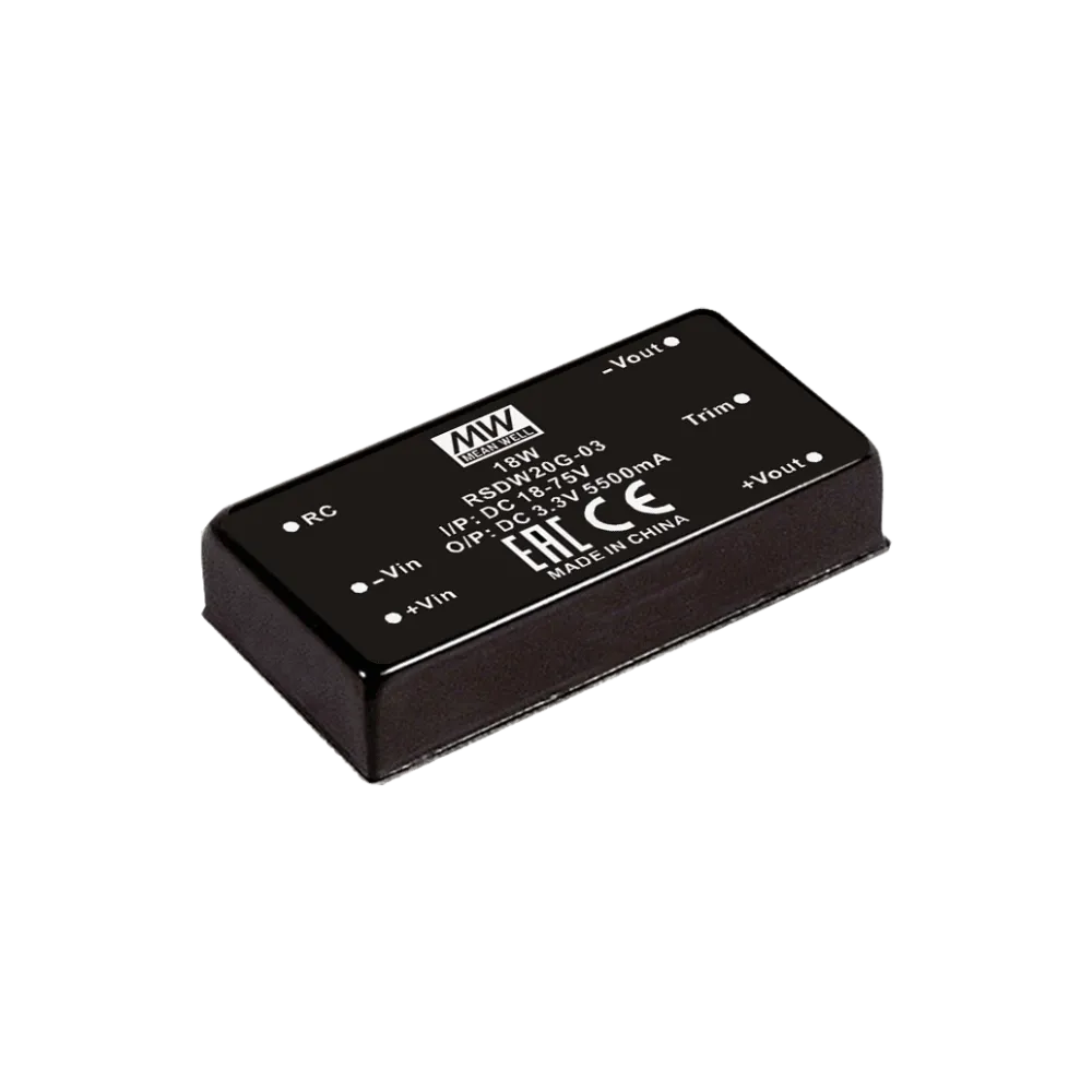 20W DC/DC-Converter, Input 43…160V, Output 5V/4A