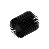 Modular LED star heat sink, ø152mm, H 150mm, Black anodized