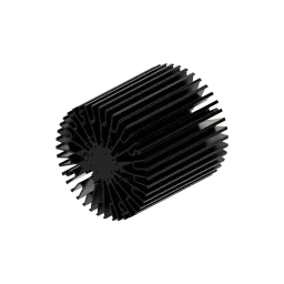 Modular LED star heat sink, ø152mm, H 150mm, Black anodized