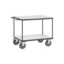ESD table trolley, up to 600 kg, with 2 shelves, 1000 x 700 mm