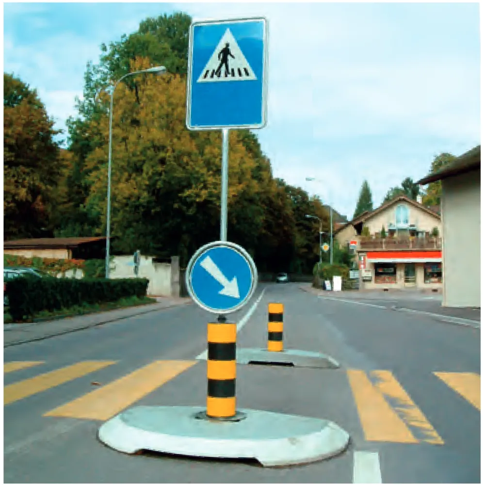 Recycled traffic islands
