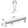 Matrix Floodlight 2803P/HR50VS-Floodlights - Wallwasher Diffuse Emission L. 1146