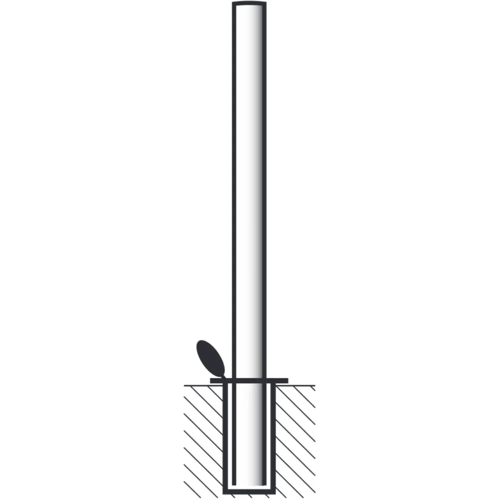 Barrier post without rings