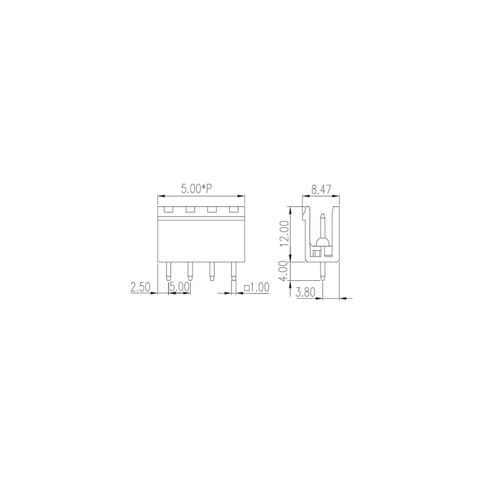 PCB Connector Socket 5EHDV-xxP