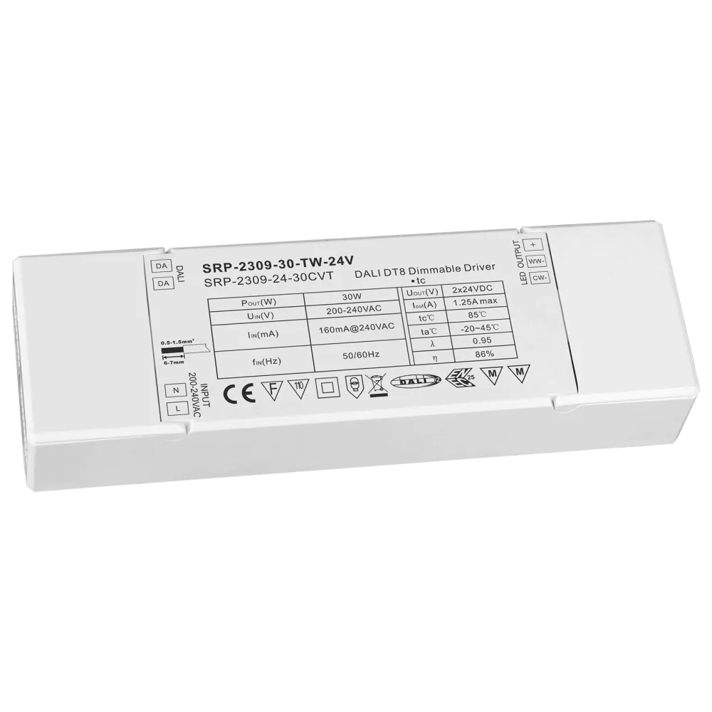 30W DALI2 DT8 DIMMABLE LED DRIVER