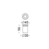 Rim 45 Painted - Recessed with painted steel ring nut Ø45 - Remote driver max 700mA