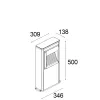 Square Small Pole 290F0/WD3.PR-Small Poles - Bollard DALI H. 500 square window