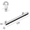Matrix Mini Floodlight 2811P/NRRCVS-Floodlights - Floodlight Diffuse Emission L. 530 - Remote driver 24Vdc