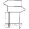 Two-way double sign holder
