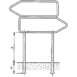 Two-way double sign holder