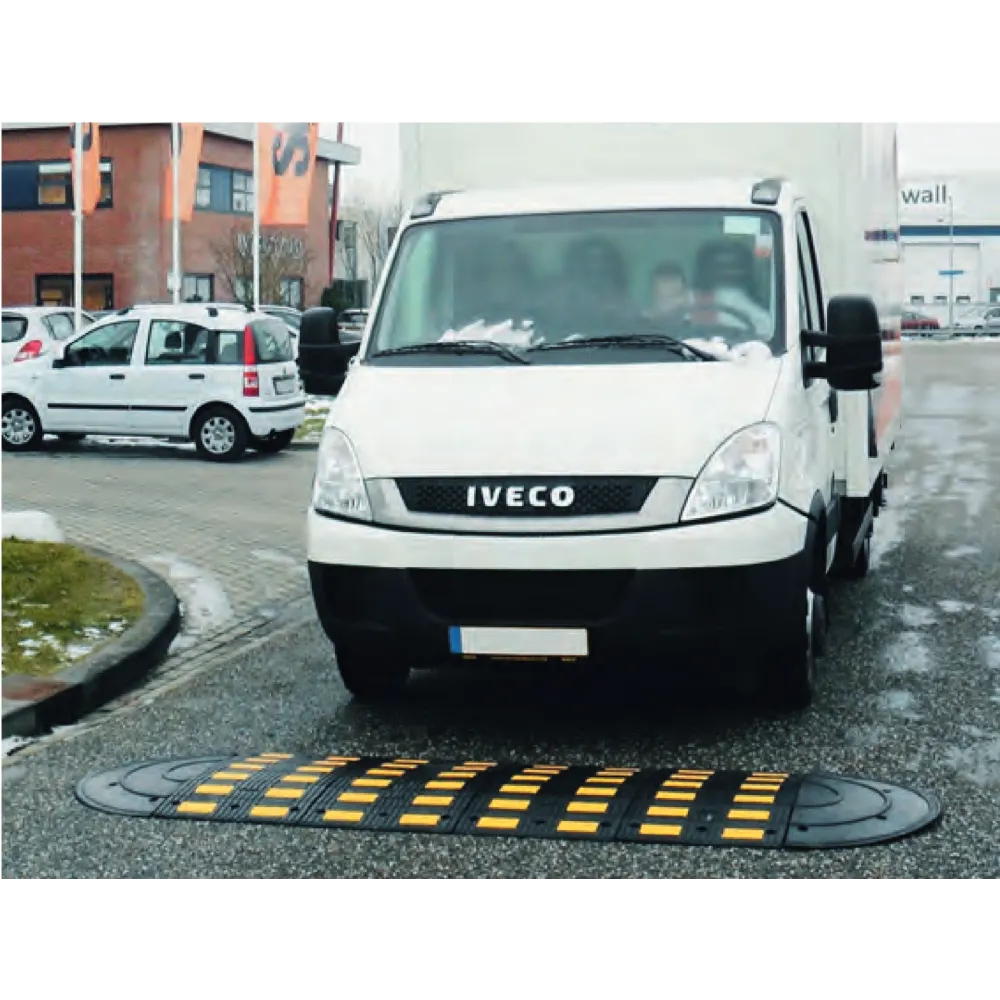 Safe Ride road threshold made of recycled rubber