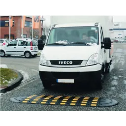 Safe Ride road threshold made of recycled rubber
