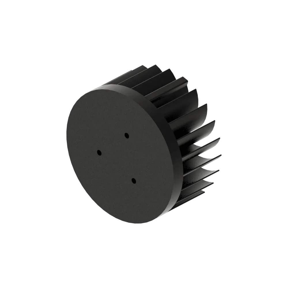 LED star heat sink, ø99mm, H 50mm, Base 10mm, Black anodized