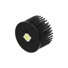Zhaga LED pin fin heat sink, ø80mm, H 50mm, Base 5mm, Black anodized