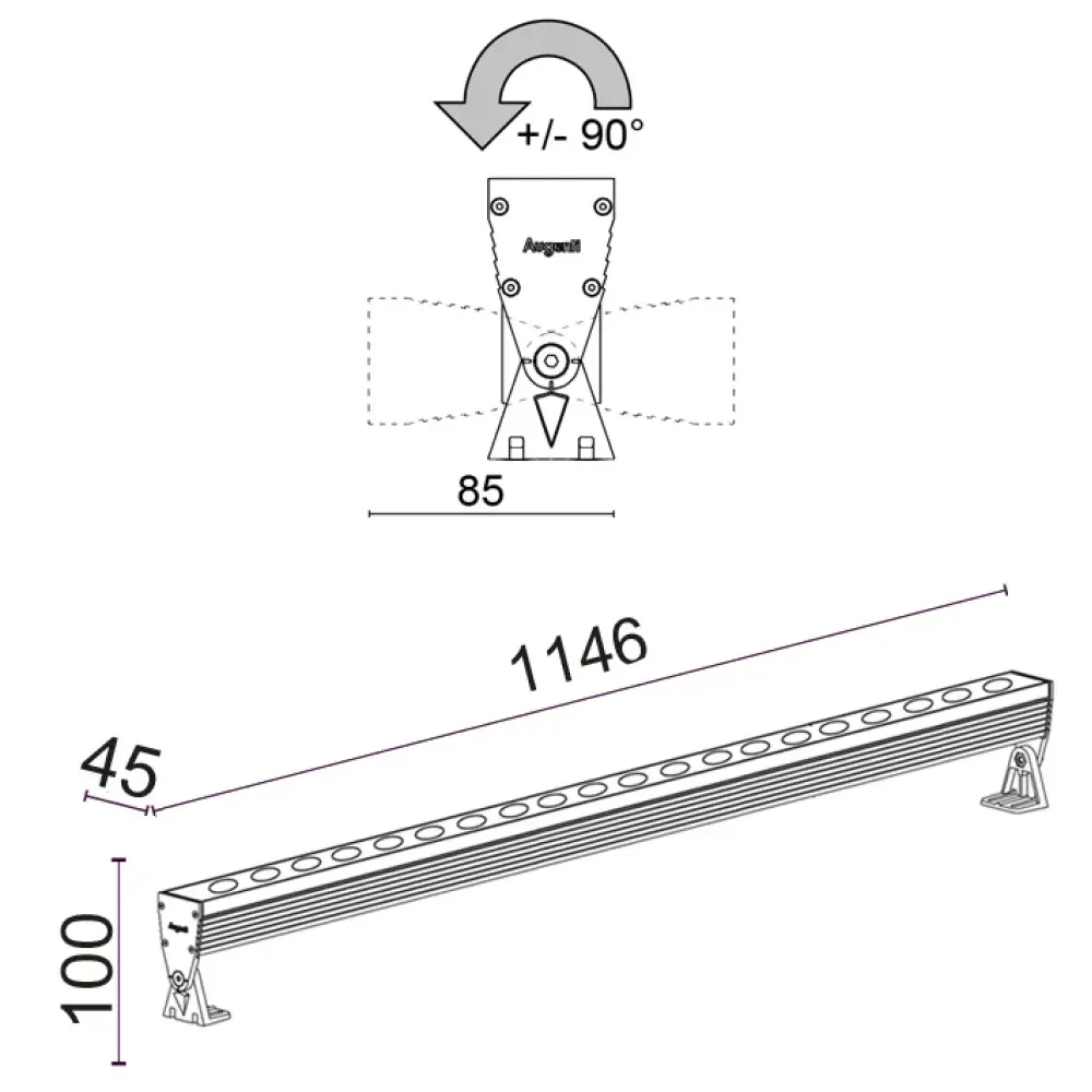 2803P/RCRC.WB-RGBW - Wallwasher RGBW L.1146