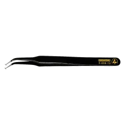 ESD SMD tweezers 120mm shape 8b stainless steel angle 30° dissipative