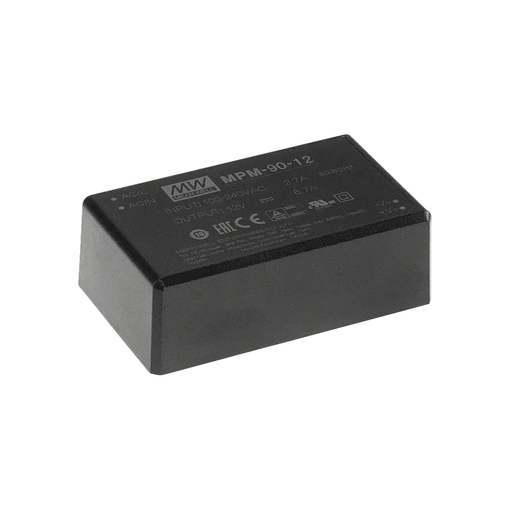 90W medical AC/DC power supply unit, PCB mounting, 48V/1.88A