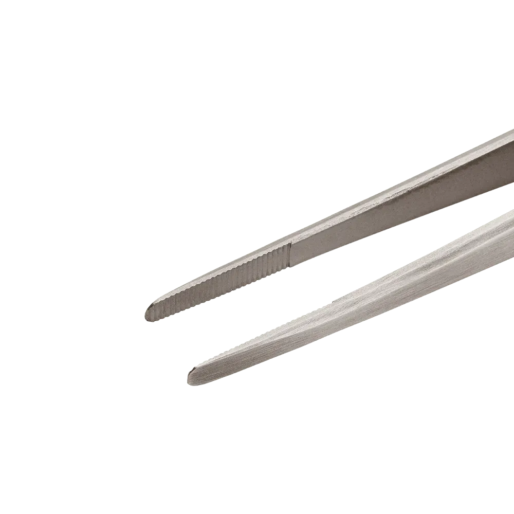 Tweezers with large, flat, round tips