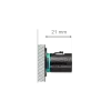 Panel round plug, 2p, socket, screw connection, 0.25 - 1.5mm2, IP68 (30m/1h)