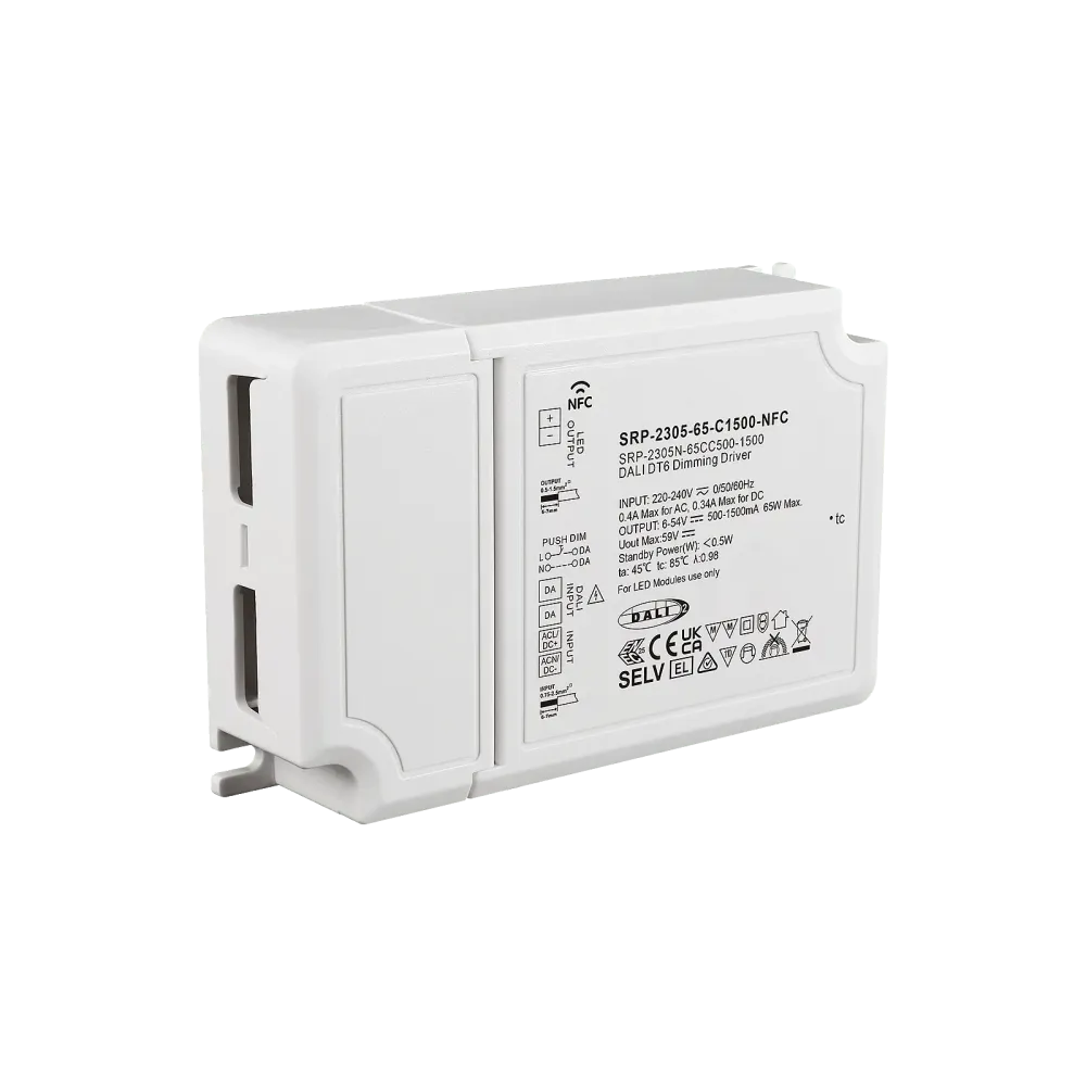 65W DALI2 DT6, AC-PUSH, constant current LED driver, NFC