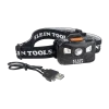 Rechargeable headlamp with fabric strap