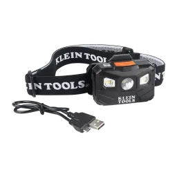 Rechargeable headlamp with fabric strap