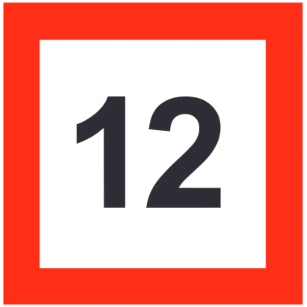 B.3 Obligation not to exceed the indicated speed (km/h)