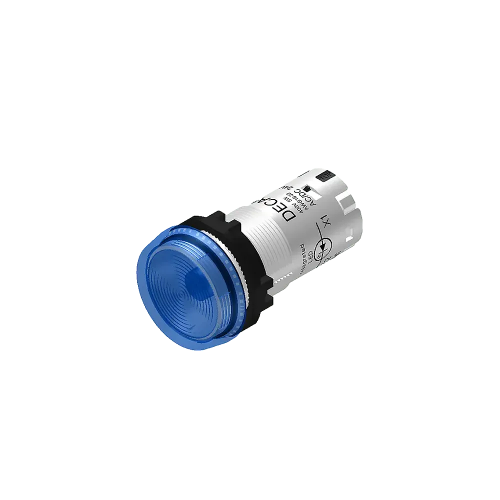 Control light, with LED light, 24Vdc, blue, push-in