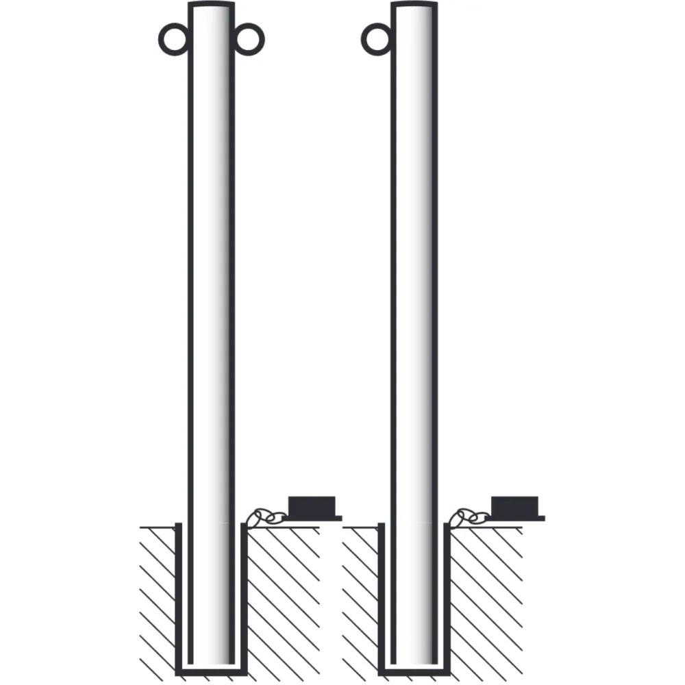 Barrier post with rings