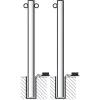 Barrier post with rings