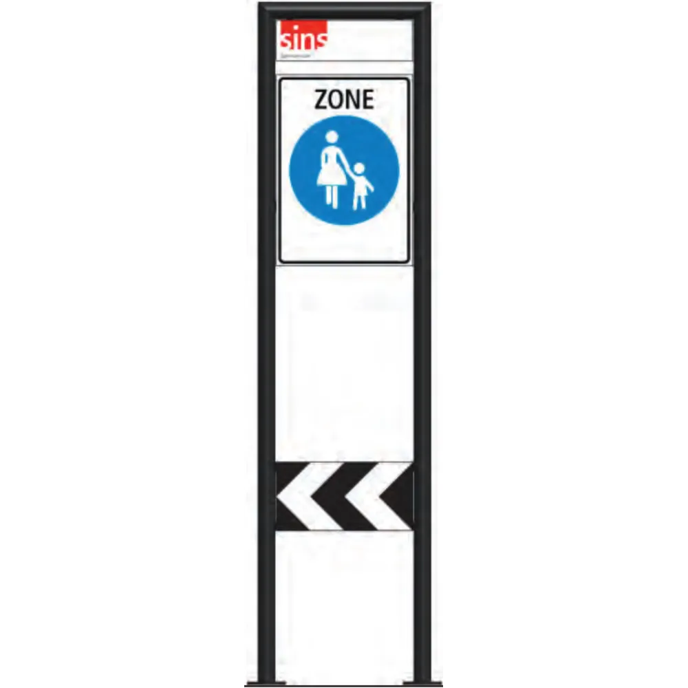 Zone signage stele type 