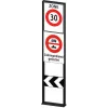 Zone signage stele type 
