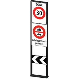 Zone signage stele type 