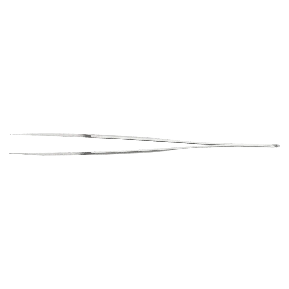 Precision tweezers with flat rounded tips