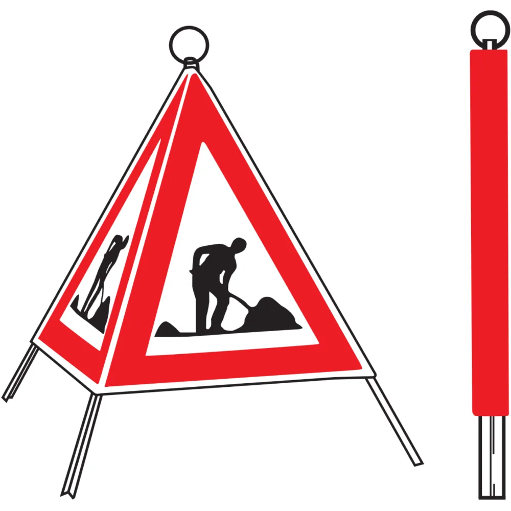 Three-sided folding signal (fluorescent)